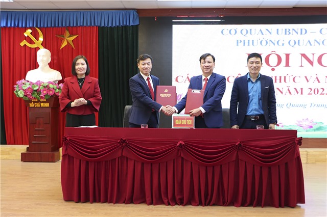 Hội nghị cán bộ, công chức và người lao động Cơ quan UBND phường Quang Trung năm 2023