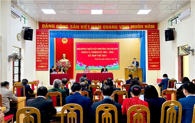 Kỳ họp thứ VII HĐND phường Thanh Sơn khóa X, nhiệm kỳ 2021-2026