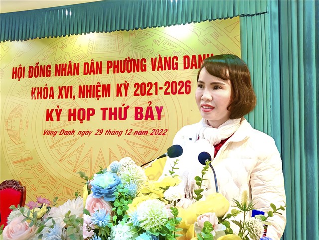 Kỳ thứ 7 HĐND phường Vàng Danh khóa XVI, nhiệm kỳ 2021- 2026