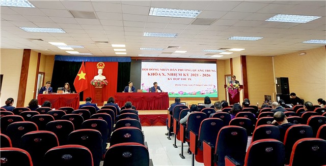 Kỳ họp thứ 9 HĐND phường Quang Trung khóa X, nhiệm kỳ 2021- 2026