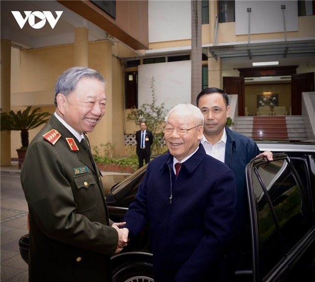 Tổng Bí thư Nguyễn Phú Trọng dự hội nghị Đảng ủy Công an Trung ương