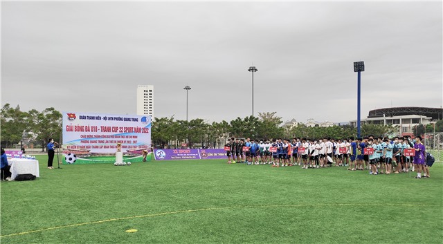 Khai mạc giải bóng đá U18 phường Quang Trung mở rộng  tranh cúp 22 Sport