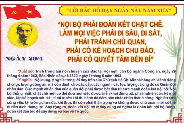 Lời Bác dạy ngày này năm xưa (29/4)