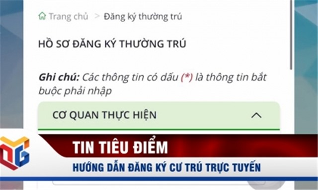 Hướng dẫn đăng ký cư trú trực tuyến