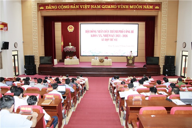 Kỳ họp thứ 6, HĐND thành phố Uông Bí khoá XX, nhiệm kỳ 2021 – 2026