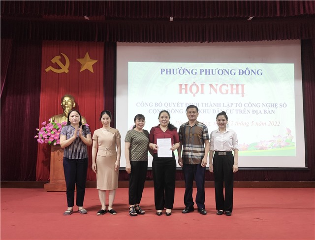 Phường Phương Đông công bố quyết định thành lập tổ công nghệ số cộng đồng 