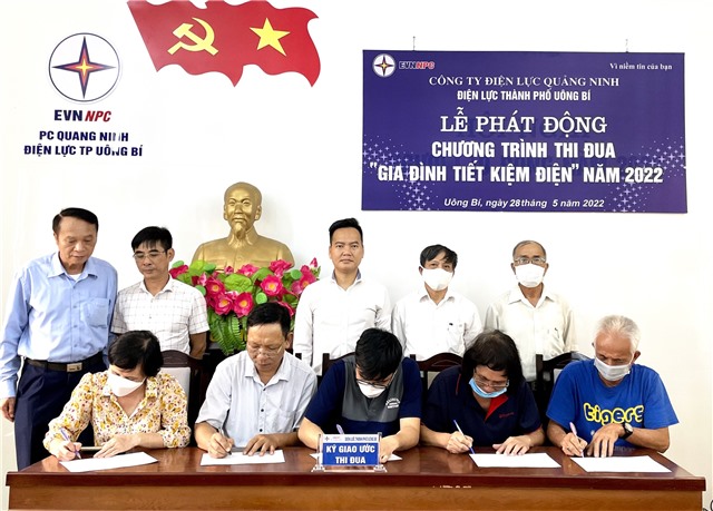 Điện lực TP Uông Bí: Phát động Chương trình thi đua “Gia đình tiết kiệm điện” năm 2022