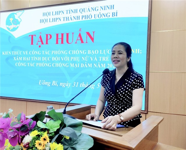 Hội LHPN thành phố tập huấn công tác phòng chống bạo lực gia đình, xâm hại phụ nữ, trẻ em, phòng chống mại dâm năm 2022