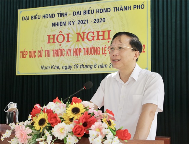 Đại biểu HĐND tỉnh, thành phố tiếp xúc cử tri phường Nam Khê 