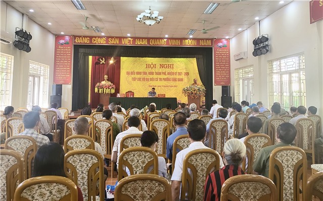 Đại biểu Hội đồng nhân dân tỉnh, TP: tiếp xúc cử tri phường Vàng Danh