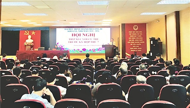 Phường Quang Trung tổ chức hội nghị tiếp xúc cử tri trước kỳ họp giữa năm của HĐND tỉnh, thành phố