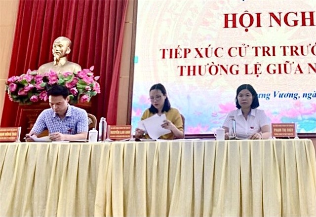 Tổ Đại biểu HĐND thành phố tiếp xúc cử tri phường Trưng Vương 