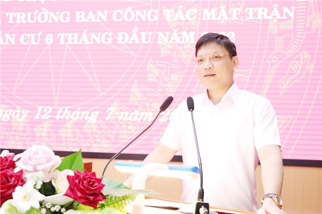 Giao ban giữa Thường trực Thành ủy với cán bộ thôn, khu 6 tháng đầu năm 2022