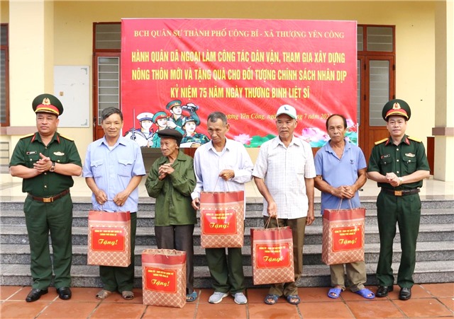 BCH Quân sự TP Uông Bí: lan toả phong trào “Đền ơn đáp nghĩa” và thực hiện chính sách hậu phương quân đội