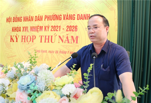 Kỳ họp thứ 5, HĐND phường Vàng Danh khóa XVI, nhiệm kỳ 2021-2026