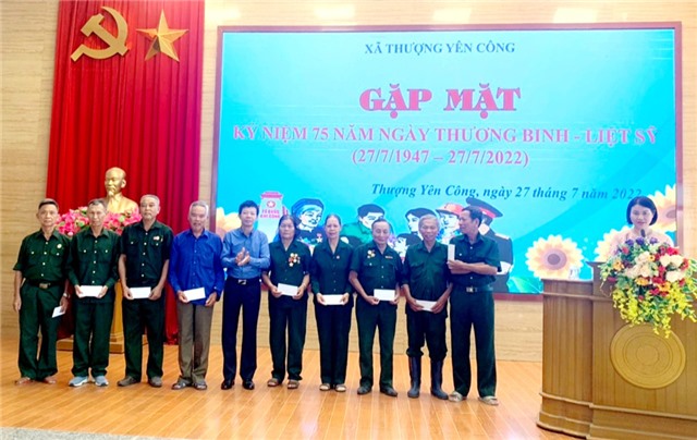 Xã Thượng Yên Công gặp mặt, tri ân người có công