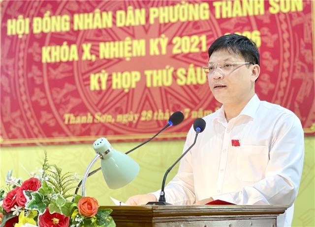 Kỳ họp thứ 6 HĐND phường Thanh Sơn khoá X, nhiệm kỳ 2021-2026
