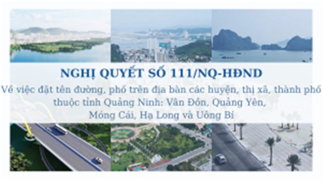 Nghị quyết về việc đặt tên đường, phố trên địa bàn TP Uông Bí