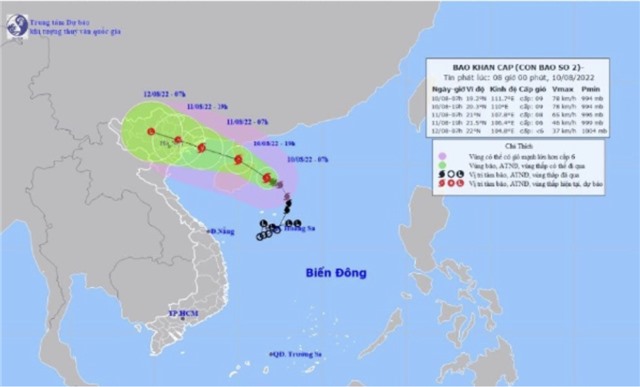 KHẨN CẤP: BÃO SỐ 2 CHUẨN BỊ TÁC ĐỘNG TỚI VÙNG BIỂN VÀ ĐẤT LIỀN MIỀN BẮC NƯỚC TA