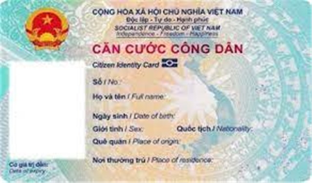 Độ tuổi đổi thẻ Căn cước công dân