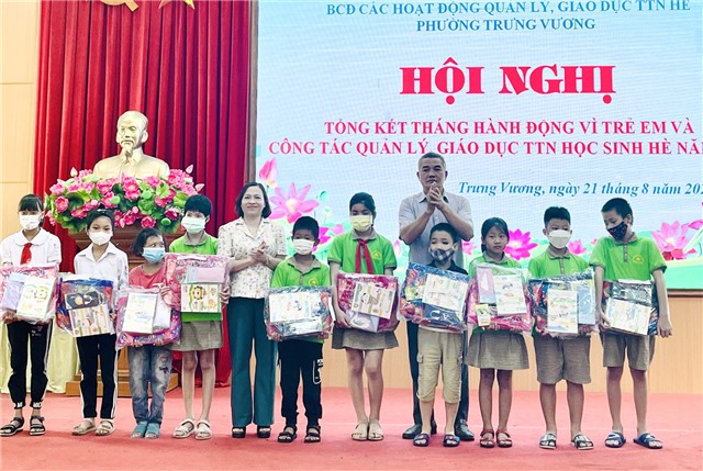 Phường Trưng Vương: Tổng kết Tháng hành động vì trẻ em và công tác quản lý, giáo dục TTN, học sinh hè năm 2022