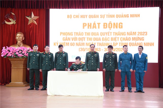 Bộ CHQS tỉnh Quảng Ninh phát động phong trào thi đua Quyết thắng năm 2023