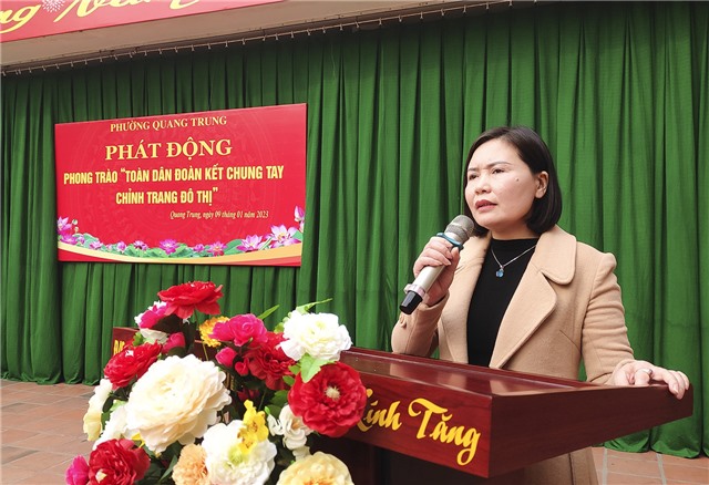 Phường Quang Trung phát động phong trào "Toàn dân đoàn kết chung tay chỉnh trang đô thị"