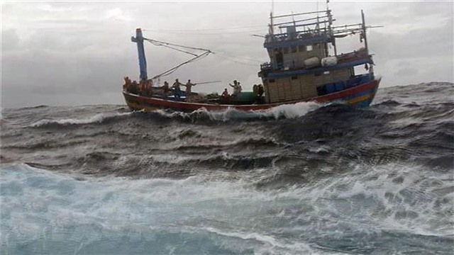 Tàu câu mực bị lốc xoáy đánh chìm, 14 ngư dân Quảng Nam mất tích