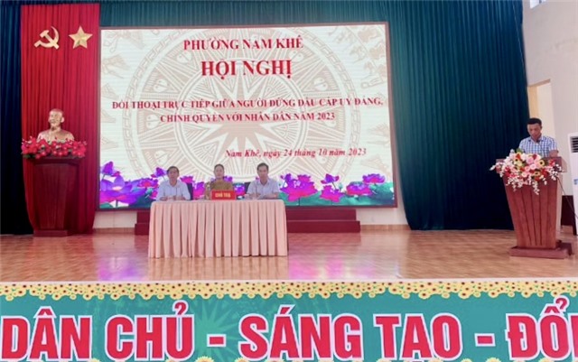 Phường Nam Khê tổ chức Hội nghị đối thoại giữa người đứng đầu cấp uỷ, chính quyền với Nhân dân năm 2023