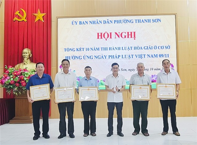 Phường Thanh Sơn tổng kết 10 năm thi hành Luật hòa giải ở cơ sở