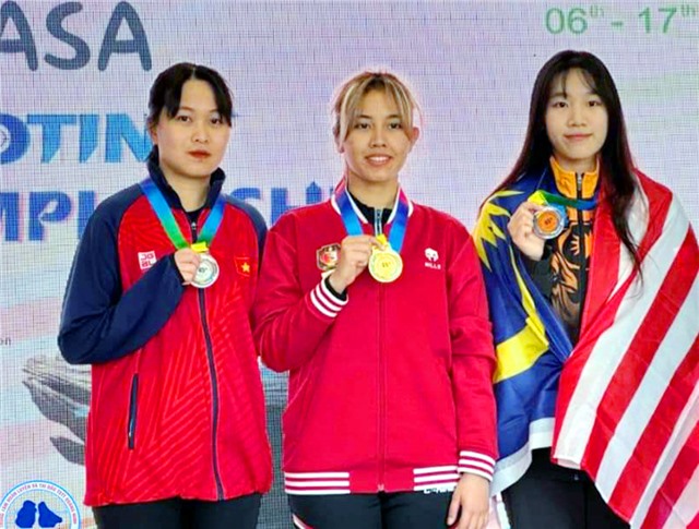 Bắn súng Quảng Ninh giành 2 HCV tại Giải Bắn súng Đông Nam Á lần thứ 45