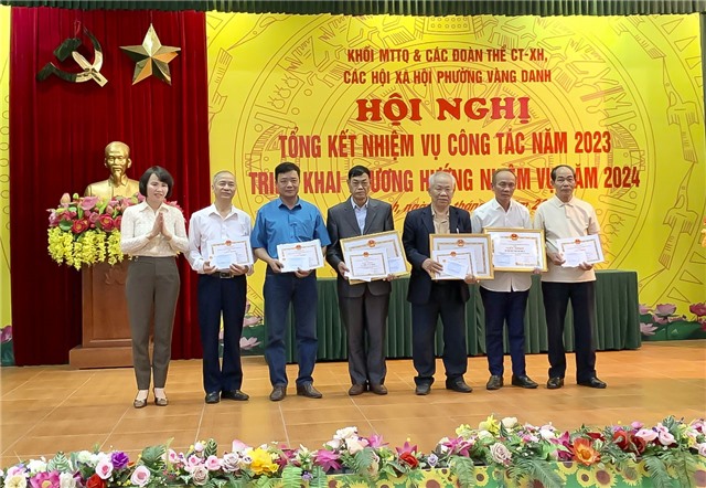 MTTQ và các đoàn thể chính trị - xã hội phường Vàng Danh tổng kết công tác năm 2023