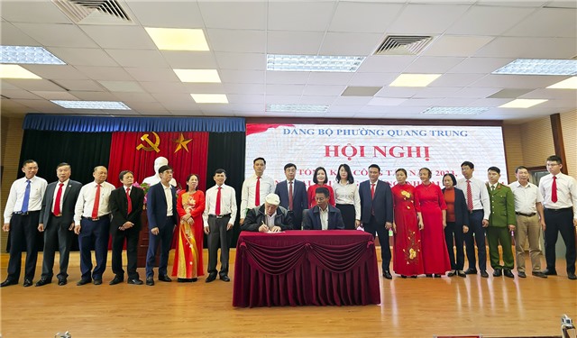 Đảng bộ phường Quang Trung tổng kết công tác năm 2023, triển khai nhiệm vụ năm 2024