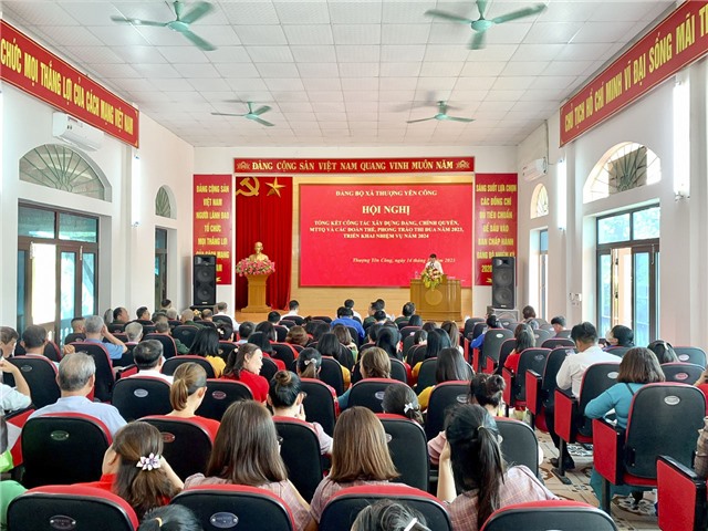 Đảng bộ xã Thượng Yên Công tổng kết công tác xây dựng Đảng, chính quyền, MTTQ và các đoàn thể, phong trào thi đua năm 2023