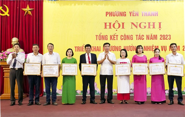 Phường Yên Thanh tổng kết công tác năm 2023, triển khai nhiệm vụ năm 2024