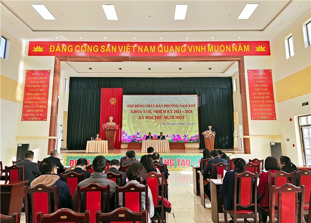 Kỳ họp thứ 11 HĐND phường Nam Khê khoá XVII, nhiệm kỳ 2021-2026