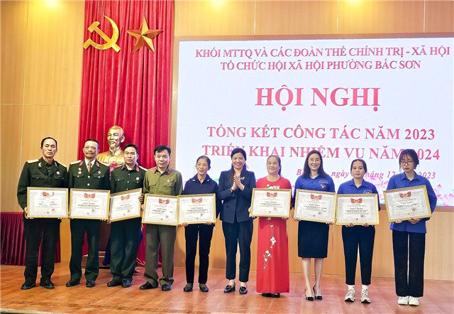 Khối MTTQ và các đoàn thể chính trị - xã hội phường Bắc Sơn tổng kết công tác năm 2023