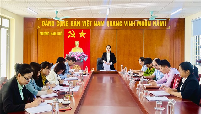 Đảng ủy phường Nam Khê kiểm điểm, đánh giá, xếp loại chất lượng tổ chức Đảng, đảng viên và tập thể, cá nhân cán bộ lãnh đạo, quản lý năm 2023