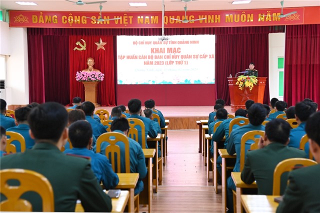 Bộ CHQS tỉnh Quảng Ninh khai mạc tập huấn cán bộ Ban CHQS cấp xã năm 2023