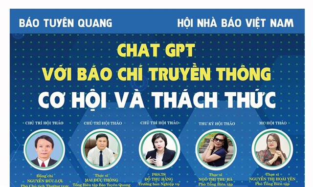 Hội thảo “Chat GPT với báo chí truyền thông - cơ hội và thách thức”