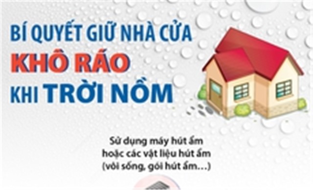 [Infographic] Bí quyết giữ nhà cửa khô ráo khi trời nồm