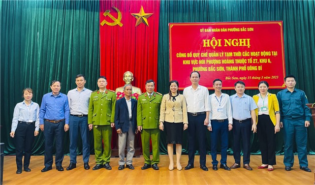 Phường Bắc Sơn: Hội nghị Công bố Quyết định về việc ban hành Quy chế quản lý tạm thời các hoạt động tại khu vực Núi Phượng Hoàng