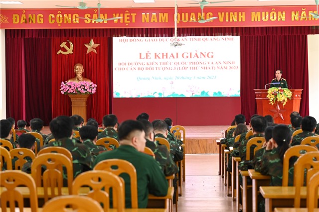 Khai giảng lớp bồi dưỡng kiến thức quốc phòng và an ninh đối tượng 3 năm 2023