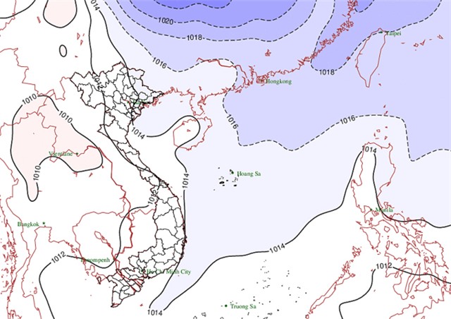 Không khí lạnh đang tràn xuống miền Bắc