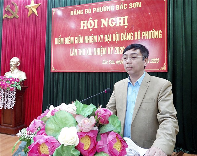 Đảng bộ phường Bắc Sơn kiểm điểm giữa nhiệm kỳ thực hiện Nghị quyết Đại hội Đảng bộ lần thứ XII, nhiệm kỳ 2020-2025