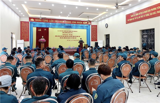 Cụm huấn luyện số 3 khai mạc huấn luyện sẵn sàng chiến đấu, giáo dục chính trị, pháp luật cho lực lượng dân quân tự vệ năm 2023