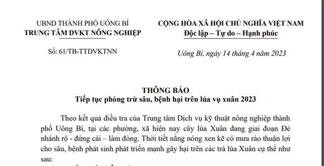 Tiếp tục phòng trừ sâu, bệnh hại trên lúa vụ xuân 2023