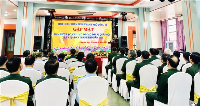Hội Cựu chiến binh TP Uông Bí: Gặp mặt Ban liên lạc, Câu lạc bộ các đơn vị quân đội trên địa bàn năm 2023