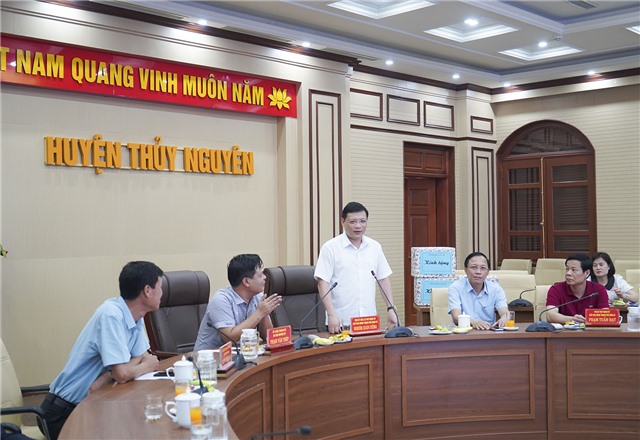 Đoàn công tác của thành phố Uông Bí thăm và làm việc  với huyện Thuỷ Nguyên