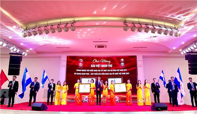 Bảo Việt Nhân thọ Uông Bí đón nhận giải thưởng “Doanh nghiệp bảo hiểm nhân thọ tốt nhất cho gia đình Việt Nam 2023” và “An Khang Hạnh Phúc – Sản phẩm bảo hiểm nhân thọ tốt nhất Việt Nam 2023”